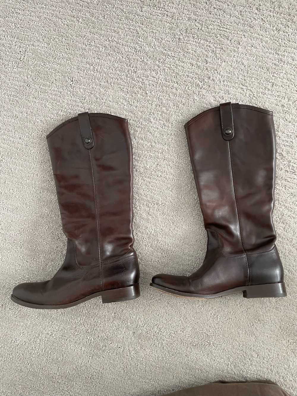 Frye Leather Boots Size 8.5 Dark Brown - Picture 5 of 9